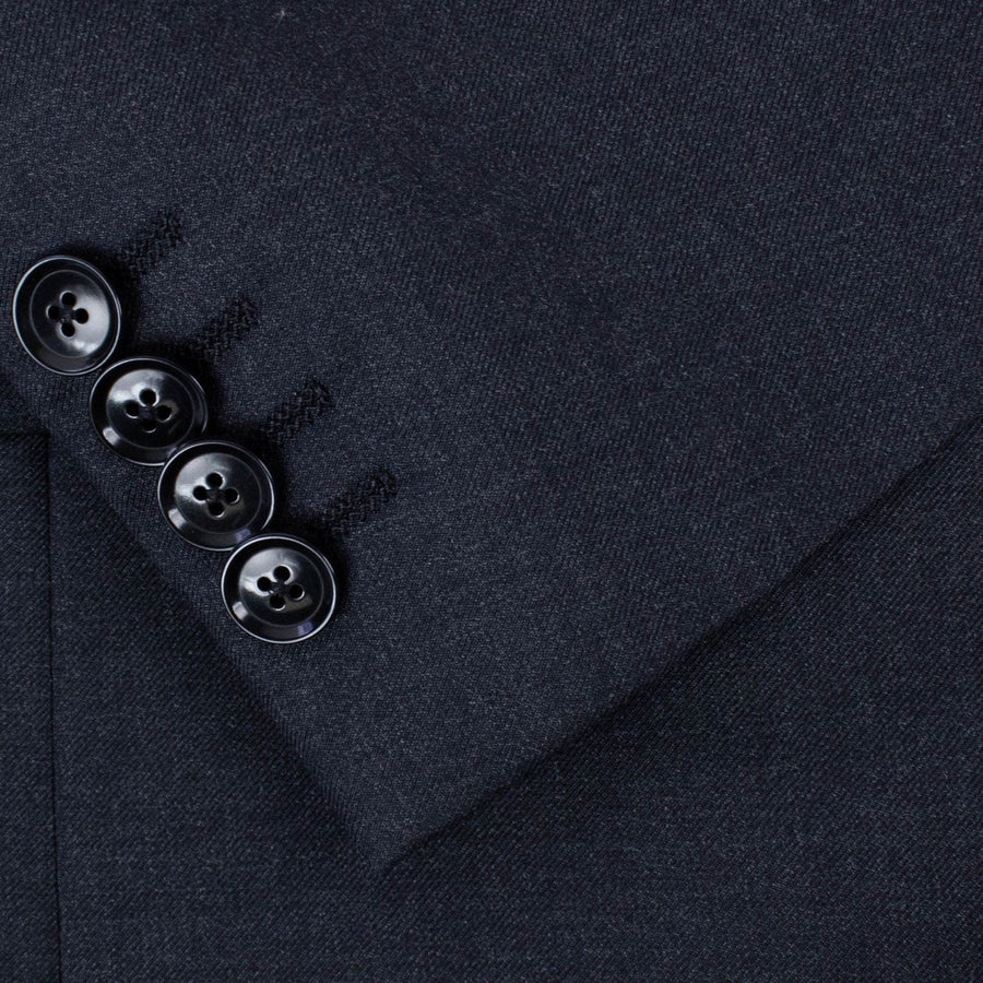 Drop 6 Wool Two Button Solid Suit - Charcoal Gray
