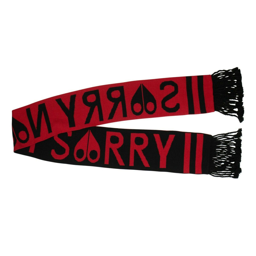 Women's Wool Blend 'Sorry Not Sorry' Scarf - Black And Red