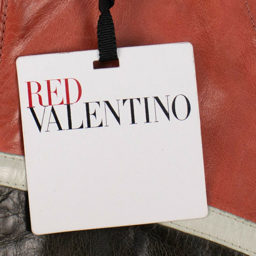 Big Star Design Leather Biker Jacket - Red / Black