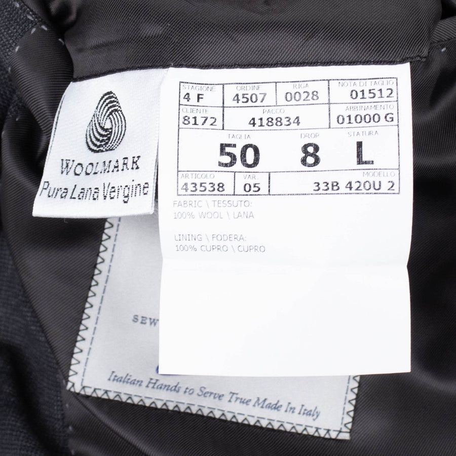 Drop 8 Checked Wool Two Button Suit - Gray