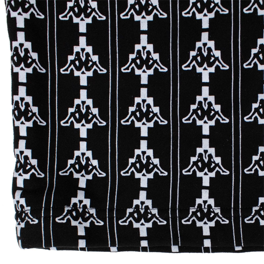 Kappa All Over Logo Shorts - Black / White
