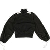 'Balloon' Sleeve Track Jacket - Black