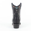 Multi-Color Stone Studded Texan Boots - Black