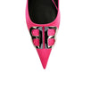 BB Satin Slingback Ballerina Flats - Neon Pink