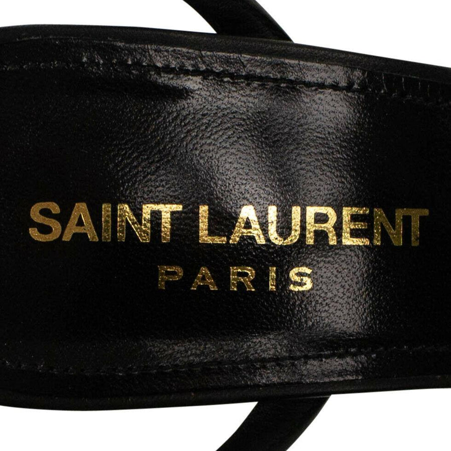 YSL 'Cassandra' Wedge Espadrilles Heels - Black