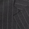Striped Wool Two Button Suit - Gray