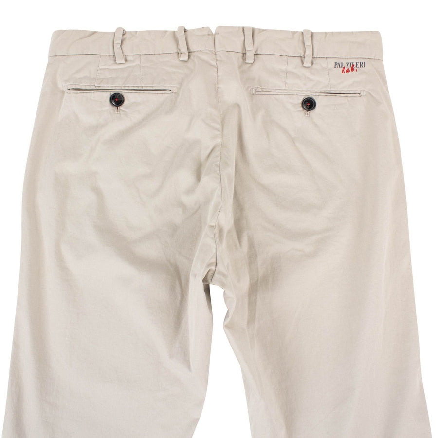 Beige Cotton Blend Pants