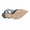 Rolling Rockstud Turquoise Caged Pumps - Black