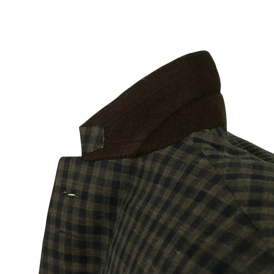 Drop 8 Check Two Button Wool Blend Sport Coat - Green