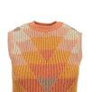 Geometric Knit Sweater Vest Top - Multi
