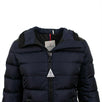 'Talev' Down Filled Quilted Puffer Long Coat - Navy Blue