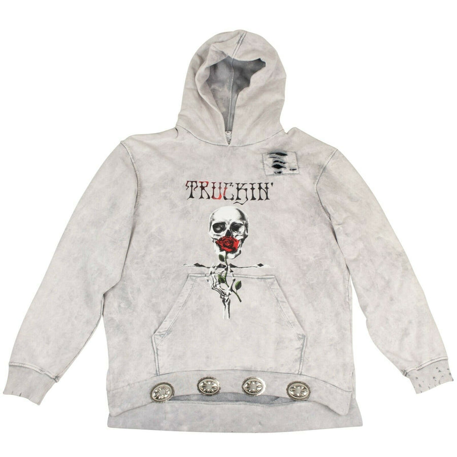 Perfect Trucker Pullover Hoodie - Acid Gray