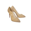 Follies Strass Mesh 100mm Pumps - Beige / Gold