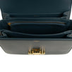 Shiny Calfskin Leather Medium Triomphe Cross Body Bag - Blue