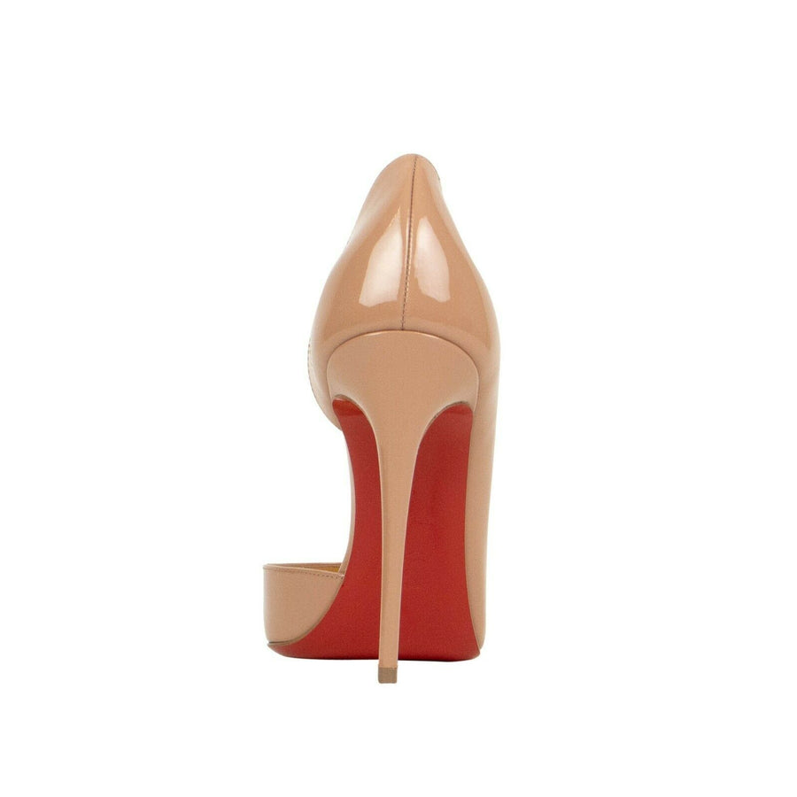 'Iriza' Patent Leather Heels - Nude