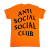 'Paranoid' 'ASSC' Black Logo T-Shirt - Orange
