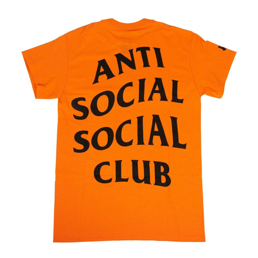 'Paranoid' 'ASSC' Black Logo T-Shirt - Orange