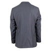 Windowpane Wool Two Button Suit - Charcoal Gray / Blue