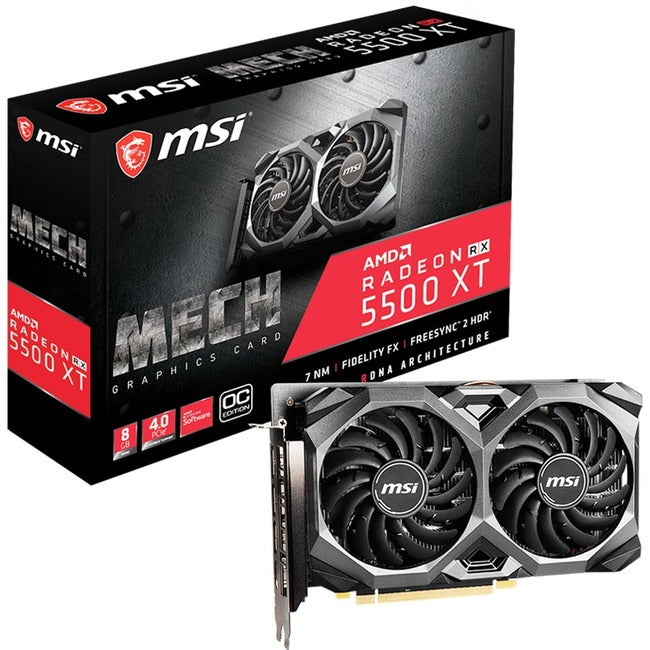 MSI MECH Radeon RX 5500 XT MECH 8G OC Radeon RX 5500 XT Graphic Card - 8 GB GDDR6