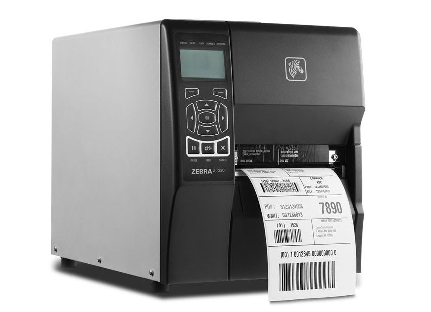 Zebra ZT230 Thermal Monochrome BarCode Label Wireless Printer 203dpi Wi-Fi USB Serial ZT23042-D01A00FZ