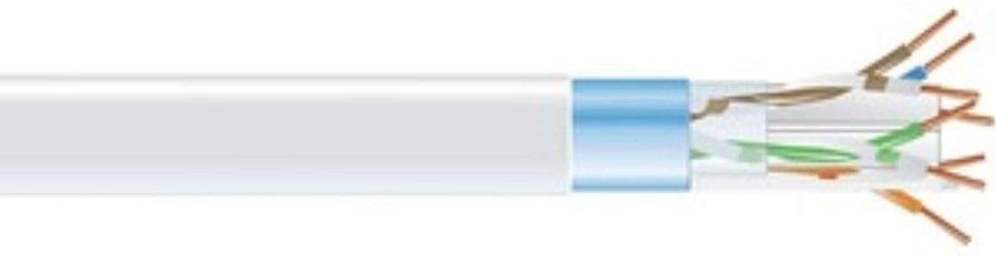Black Box CAT6 400MHz Solid Shielded Plenum 1000ft White Bulk Cable EVNSL0615A-1000