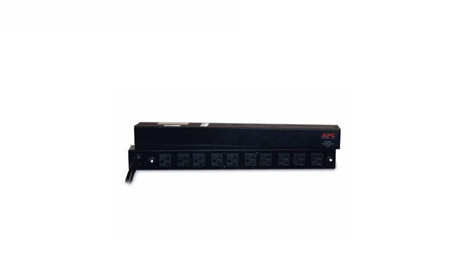 Schneider Electric Basic 1-U RackMount 100V 120V 50/60 Hz 24A PDU Power Distribution Strip 10-out AP9560