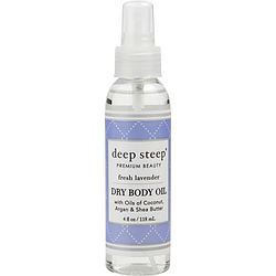 Deep Steep Fresh Lavender Dry Body Oil 4 Oz By Deep Steep