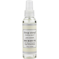Deep Steep Pure Coconut Dry Body Oil 4 Oz By Deep Steep