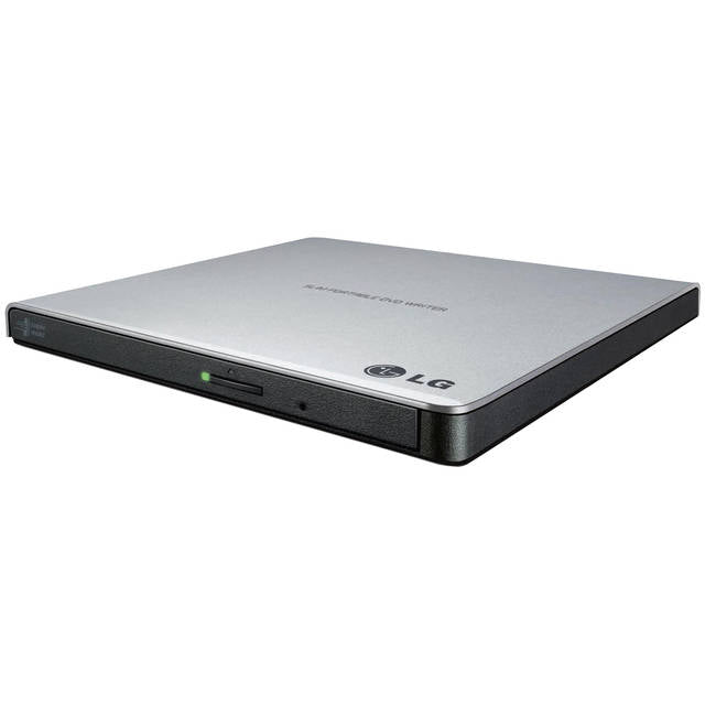 LG Electronics GP65NS60 8X USB 2.0 Ultra Slim Portable DVD±RW External Drive w/ M-DISC, Retail (Silver)
