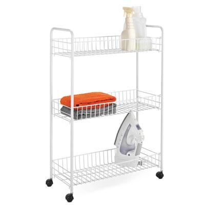 Three Tier Laundry Cart White