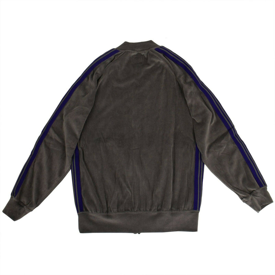 Velour Side Striped Track Jacket - Gray