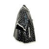 Star Print Plastic Short Sleeve Coat - Black