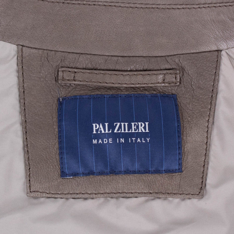 Brown Leather Bomber Jacket