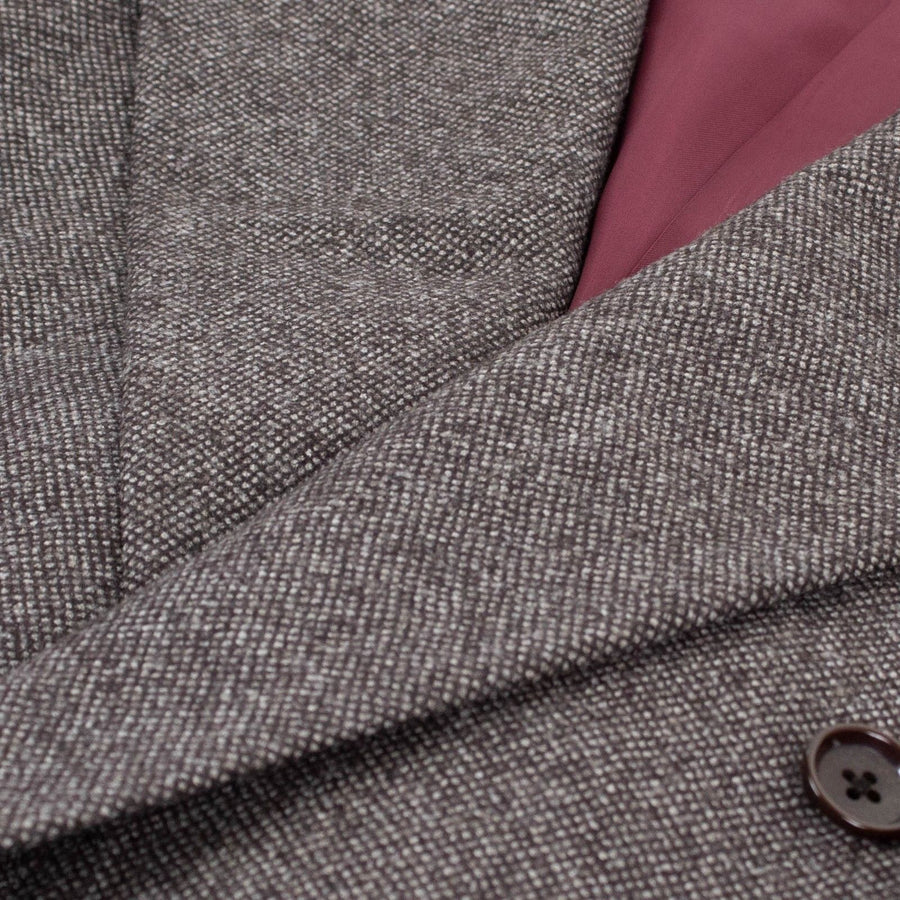 Drop 9 Birdeye Wool Double-Breasted Three Piece Suit - Purple