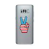 American Flag Peace Clear Phone Case