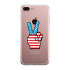 American Flag Peace Clear Phone Case