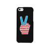 American Flag Peace Black Phone Case