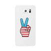 American Flag Peace White Phone Case