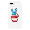 American Flag Peace White Phone Case