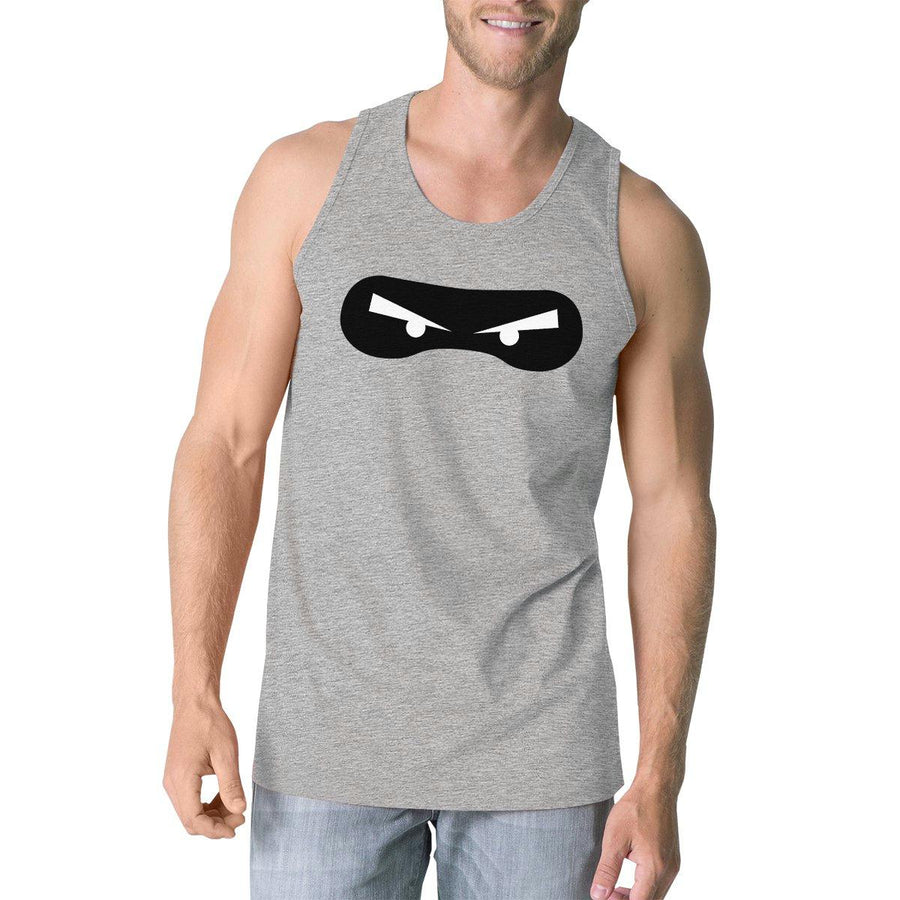 Ninja Eyes Mens Grey Tank Top