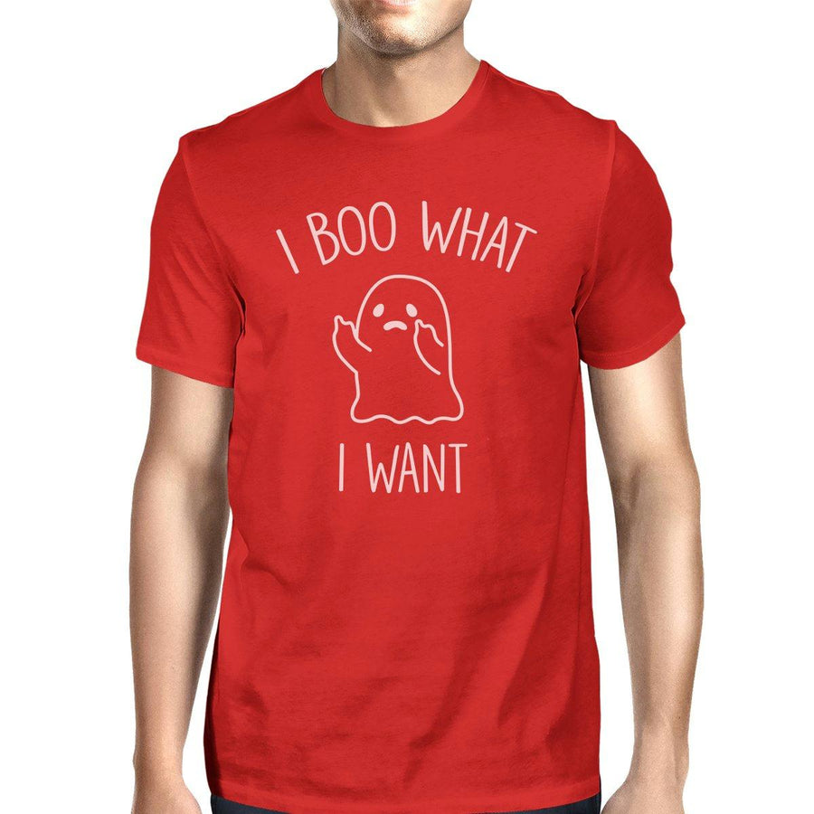 I Boo What I Want Ghost Mens Red Shirt