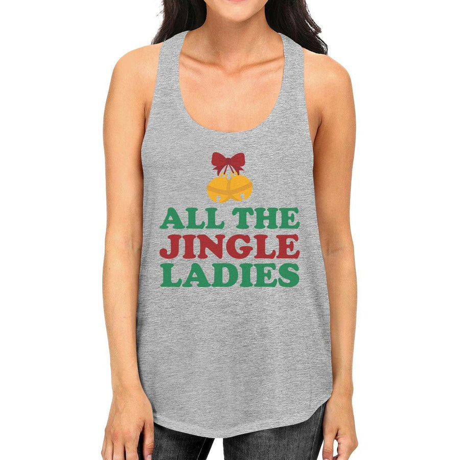 All The Jingle Ladies Womens Grey Tank Top