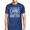 Carbs Quitter Mens Cool Cotton Round Neck For Exercise T-Shirt