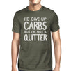 Carbs Quitter Mens Cool Cotton Round Neck For Exercise T-Shirt