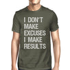 Excuses Results Mens Cool Cotton Round Neck For Exercise T-Shirt