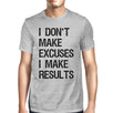 Excuses Results Mens Cool Cotton Round Neck For Exercise T-Shirt