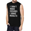 Excuses Results Mens Funny Workout Muscle Tank Top Muscle Shirt