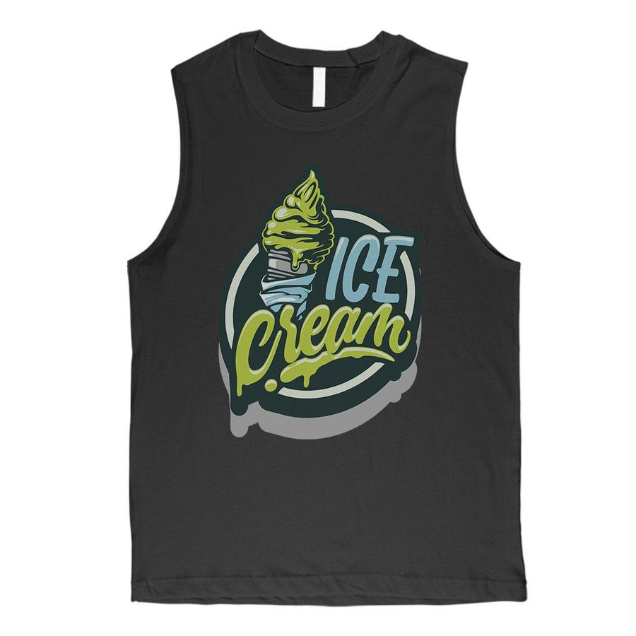 Green Ice Cream Mens Muscle Shirt
