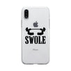 Swole Mates-LEFT Clear Case Funny Couples Matching Case Gym Gifts
