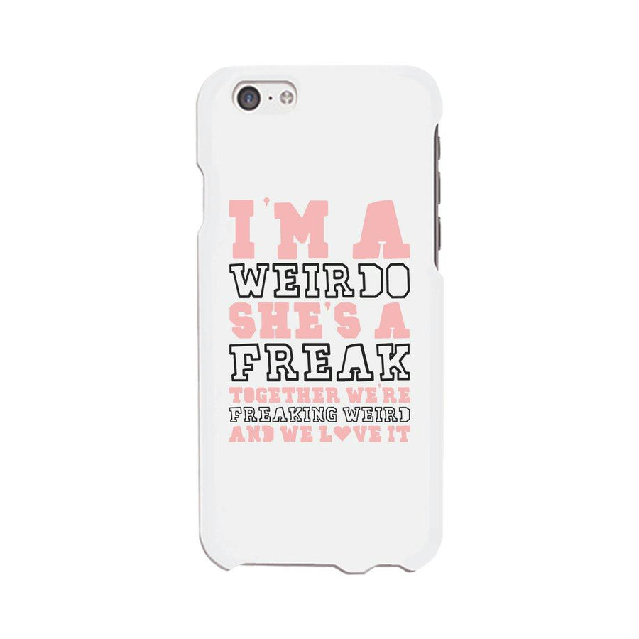 Freak and Weirdo BFF Matching White Phone Cases Best Friend